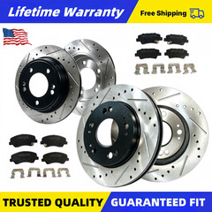 280mm Front 262mm Rear Rotor&Brake Pad fit Hyundai Elantra 2013 2014 2015 2016