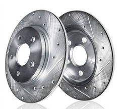 Front Rear Drilled Rotors & Brakes Pads Kit Honda Civic 2006-2011 Acura CSX 7-10
