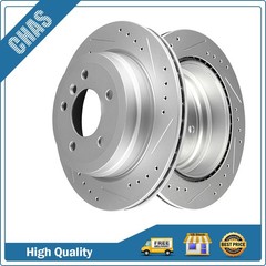 Rear Drilled And Slotted Brake Rotors For 2006 2007-2015 BMW 325xi 328i 328xi X1