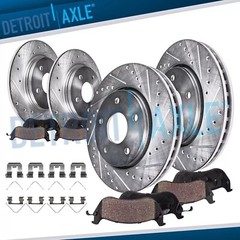 8pc Front Rear Drilled Brake Rotors and Brake Pads Kit for 2019-2022 Volvo XC40