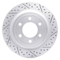 For Ford F-150 18-20 DFC Drilled & Slotted Rear Passenger Side Brake Rotor