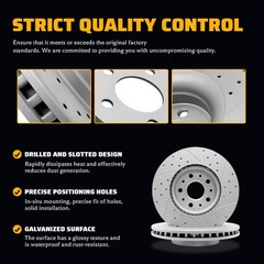 SOLID Rear 12.60 inch (320mm) Disc Brake Rotors for 2020-2024 2025 Ford Explorer
