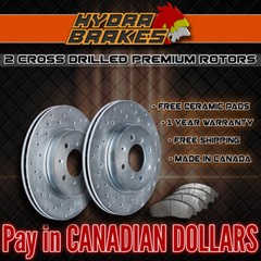 FITS 2012 MITSUBISHI ECLIPSE Drilled Brake Rotors CERAMIC SLV F