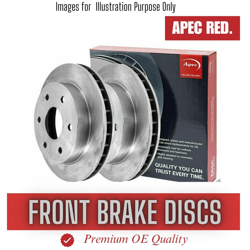Brake Discs Pair Front FOR CITROEN C5 115bhp 1.8 01->04 Petrol Estate DE Apec
