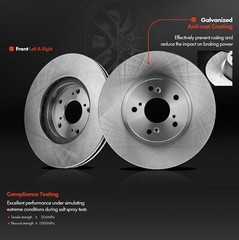 Front & Rear Disc Brake Rotors & Ceramic Pads for Honda Pilot 2003-2008 V6 3.5L