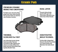 330mm Front 328mm Rear Brake Rotors Pads fit for Chrysler Town Country 2012-2016
