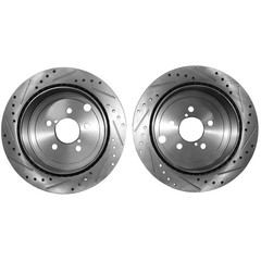 259mm Rear Drilled & Slotted Disc Brake Rotors for Mini Cooper 2014-2019 1.5L
