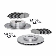 For Pontiac Grand Am 1999-2005 Brake Rotor Set Front and Rear | Cast Iron Rotor