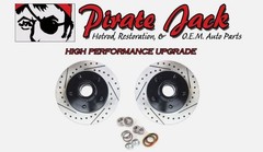 1973-79 Ford F-100 Front Disc Rotors & Rear Disc Brake Conversion-RED Calipers