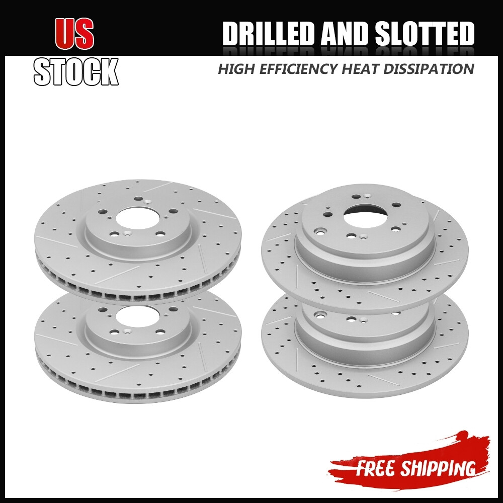 4Pcs Front & Rear Brake Rotors Disc For 2007 – 2013 Acura MDX ZDX Honda Pilot
