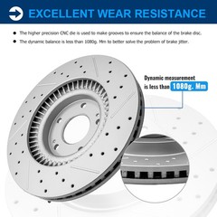 Front Rear Drilled Rotors Brake Pads for Nissan Xterra Frontier Suzuki Equator