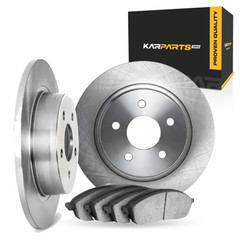 For Saab 9-3 2003-2011 Brake Rotor Set Rear | Excluded Calipers | Plain Rotor