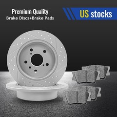 Rear Brake Rotors Ceramic Pads for 2018-2021 2022 2023 Toyota Camry 2.5L 3.5L V6