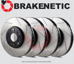 FRONT+REAR BRAKENETIC Premium Slotted Brake Disc Rotors JCW 50.34186.51