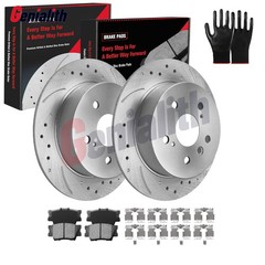 Front Rear Brake Rotors Ceramic Brake Pads Kits for Toyota Avalon 2008-2012