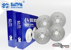 FRONT AND REAR BRAKE ROTOR SET GEOMET COATED D&S FOR HONDA PILOT MDX 2001-2008