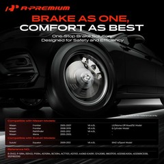 New Front Disc Brake Rotors & Ceramic Brake Pads for Nissan Xterra 05-15 Suzuki