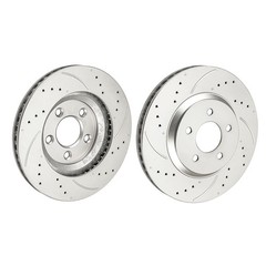 2x Front Drilled Slotted Brake Rotors Fits 2012-2014 Ford Mustang V6 3.7L 680326