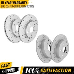 4PCS Front & Rear Disc Brake Rotors for 2006 -2018 Toyota Rav4 2010 -2012 HS250H