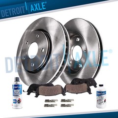 Front Disc Brake Rotors + Ceramic Brake Pads for 2004-05 Dodge Durango RAM 1500