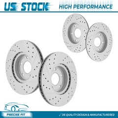Front & Rear Drilled Disc Brake Rotors for 2019-21 Mazda CX-3 AWD 2014-18 3 2.5L