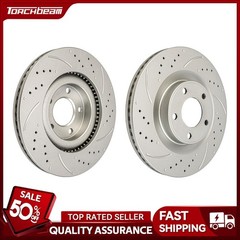 2x Front Brake Rotors For 2007-2008 Ford Edge 2010-2014 Ford Edge Lincoln MKX