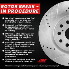 Front Drill/Slot Zinc Brake Rotors For Chrysler Town & Country 2001-2007
