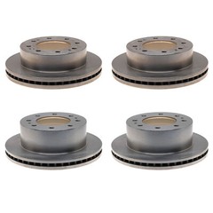 ACDelco Silver Front 355mm Rear 360mm Brake Kit Disc Rotors For Silverado Sierra