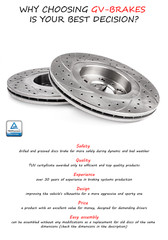 Sport Brake Discs for VOLVO XC70 CROSS COUNTRY 2000-2003 2425GT Front 285,5×26