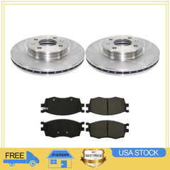 For 2006-2012 Dodge Attitude Front Brake Rotors And Ceramic Brake Pads XH