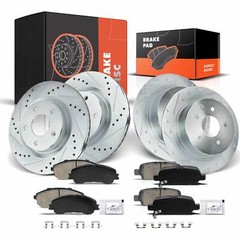 New Front & Rear Drilled Brake Rotors & Ceramic Pads for Nissan Altima 2007-2013