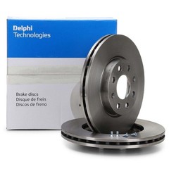 Delphi BG4004 Front Brake Disc Set 257mm For Vauxhall Adam Corsa Fiat 93197241