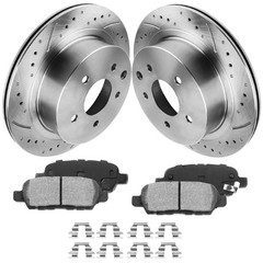11.5 in Rear Brake Disc Rotors Pads & Calipers for Nissan Rogue Rogue Select