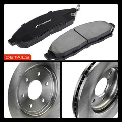 New Front Disc Brake Rotors & Ceramic Brake Pads for Nissan Xterra 05-15 Suzuki