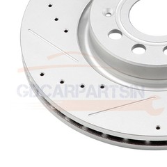 Brake Front Disc Rotors Drilled & Slotted For 2007-2016 Volkswagen Eos