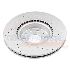 Brake Front Disc Rotors Drilled & Slotted For 2007-2016 Volkswagen Eos