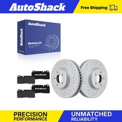 Front Drilled Slotted Brake Rotors Ceramic Pads for Audi, Q5 2013-2017