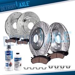 10pc FWD Front Rear Drilled Brake Rotors Ceramic Pads for 2016 – 2018 Mazda CX-3