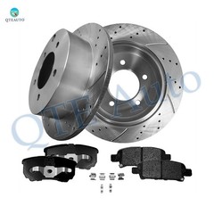 6 Rear 262 Drilled Brake Rotors-D1037 7940 Brake Pad For 2008-2014 Dodge Avenger