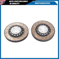NEW Set Of 2 For Audi A6 A8 Q Q7 Q8 Front Vented Brake Disc Rotors 4M0615301AS