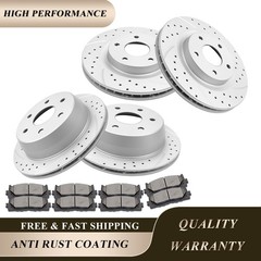 12″ Front 12.79″ Rear Rotors Disc Brake Pads Fit GMC Silverado Sierra 1500 Chevy