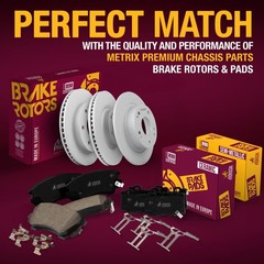 Front & Rear Rotor + Ceramic Disc Brake Pad Kit for 10-17 Chevrolet Equinox