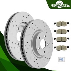 316mm Front Disc Rotors Ceramic Brake Pads Kit for 2015 – 2020 Ford Edge