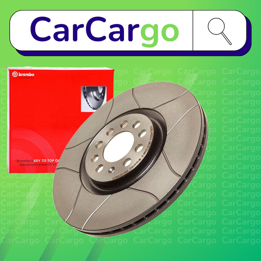 Brembo Solid Grooved Rear Brake Discs Pair Ford Sierra 2.0 4×4 1989-1993 63.5 mm