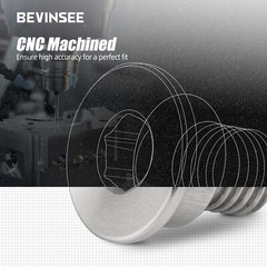 BEVINSEE 4X Stainless Steel Brake Rotor Set Screw Retaining 34211161806 For BMW