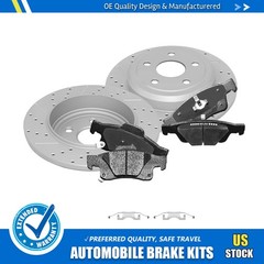 Solid Rear Disc Rotors Brake Pads Kit For Dodge Durango 2011-2020 Grand Cherokee