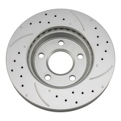 Front Drilled Slotted Zinc Plated Brake Rotors For 2005-2007 Buick LaCrosse
