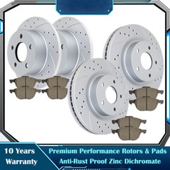 Front Rear Drilled Brake Rotors and Pads Fit 2012-2018 Ford Focus Brakes Kits