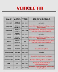 Front Brake Rotors & Pads Kit Fit Chrysler Town & Country Dodge RAM C/V Brakes