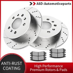 Rear Drilled Rotors Brake Pads Fit Chevrolet Impala Monte Carlo Buick LaCrosse